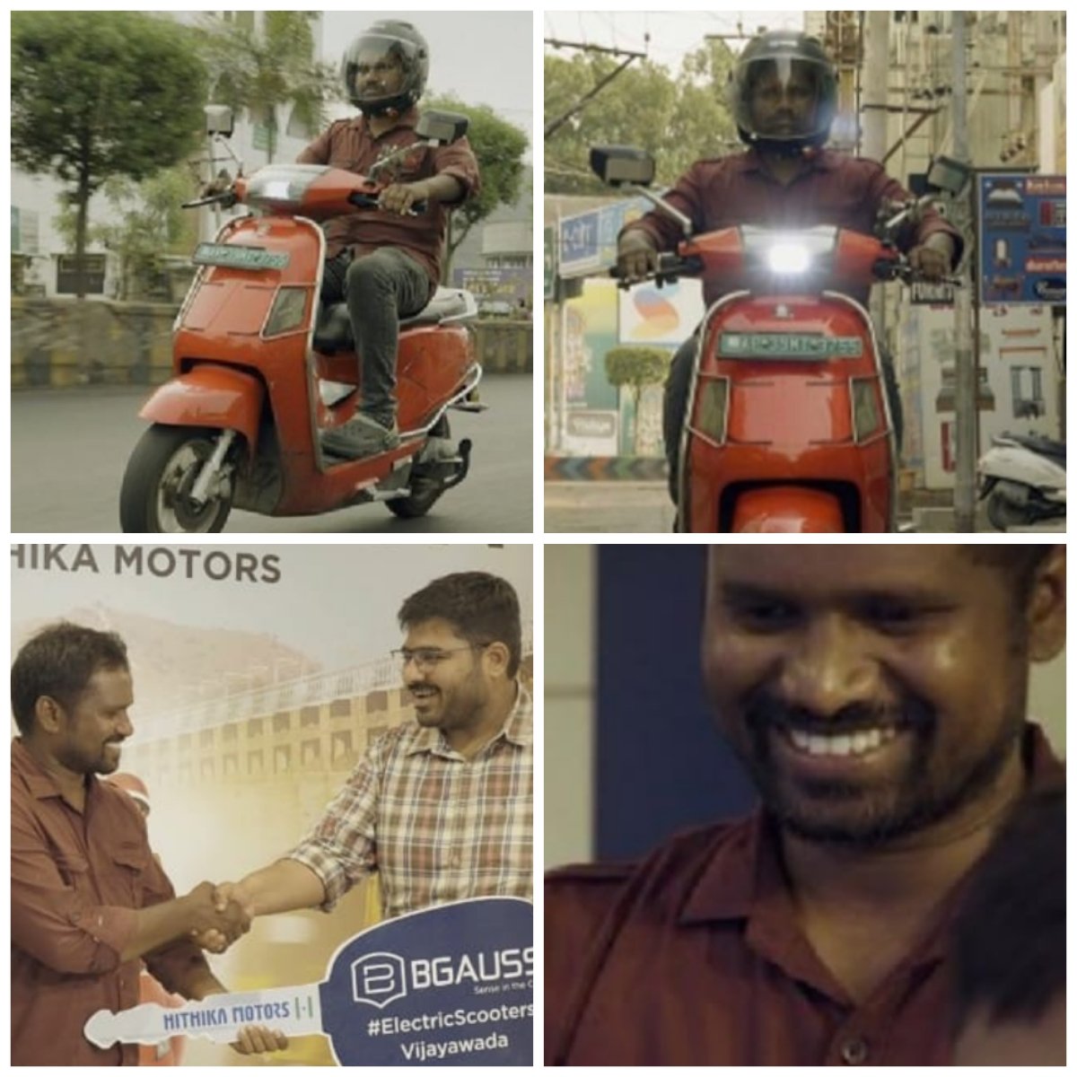 What a wholesome moment 🥺 BGauss rewards the official first product of their new e-scooter model to Bala Krishna after he conquered 1 lakh+ kilometers in 2 years!