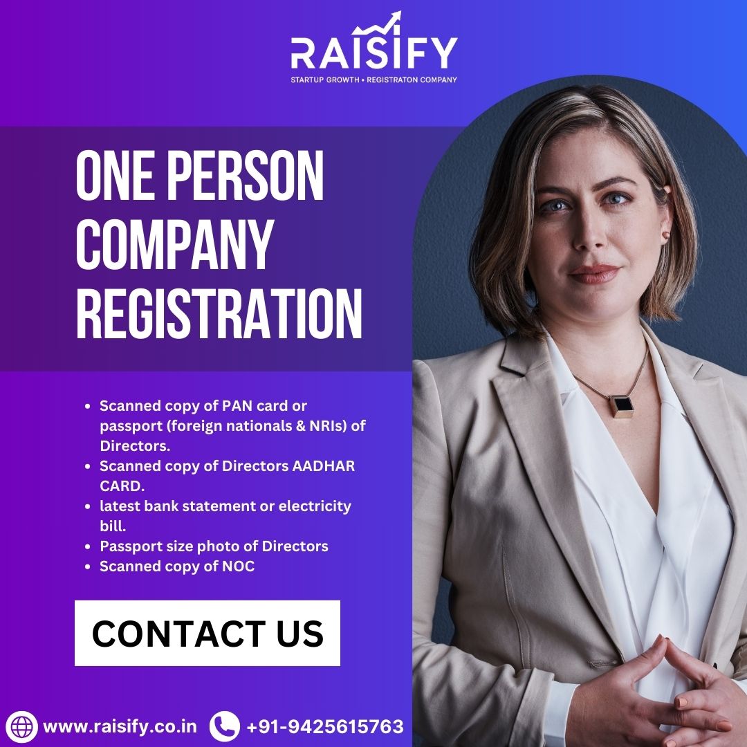 Start your business ownership journey today with our one person company registration service! 

raisify.co.in

#OPC #CompanyRegistration #Entrepreneurship #BusinessStrategy #OPCregistration #onepersoncompany #onepersoncompanyregistration #raisify