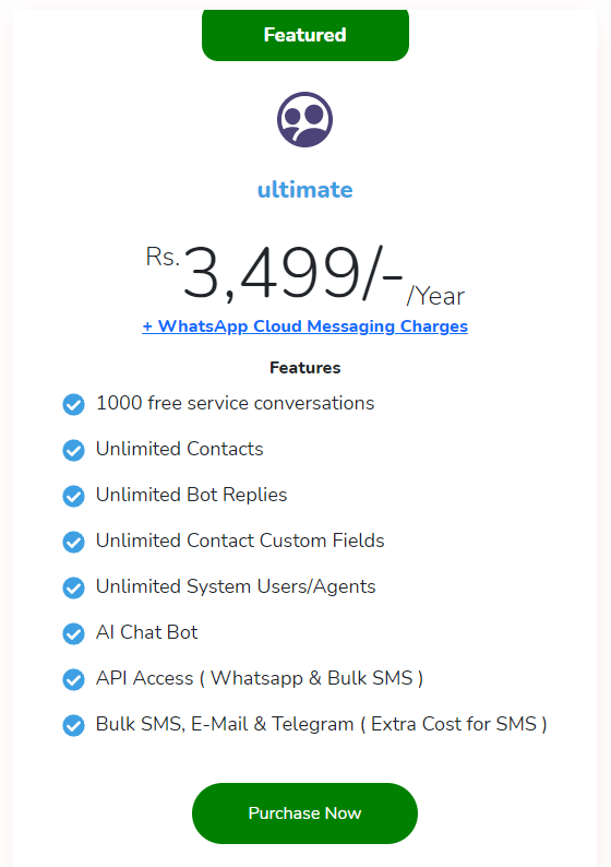 Everloomindia's tweet image. APICHAT-Everloom Technologies
APICHAT is India's Best messaging platform offering WhatsApp, Bulk SMS, Email, and Telegram features, all in one place. Rs.3,499/- /Year. Unlimited Contacts, Bot Replies, System Users/Agents.
#whatsappapi #apichat #lowcostapi #chatbot