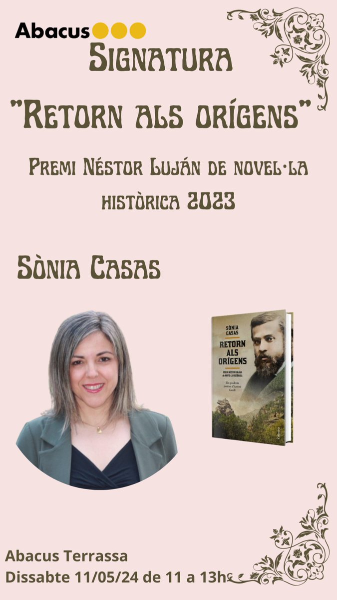 Avui, si sou a la <a href="/FiraModernsita/">Fira Modernista Terrassa</a> em trobareu a la <a href="/abacus_botigues/">Abacus Botigues</a> de Terrassa signant la 3a edició de #Retornalsorígens
<a href="/columnaedicions/">Columna</a>