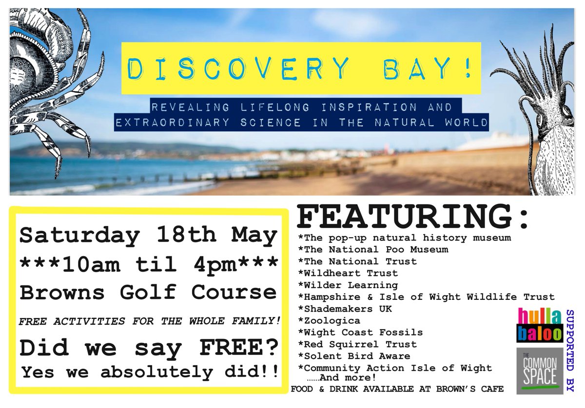 👀 Come and see us! - 📅 Saturday May 18 - 🕙 10am - 4pm - 📍 Browns Golf Course, Isle of Wight Come and find us at this amazing event, highlighting some of the amazing science 🔬 in the natural world. 🌊 🌳