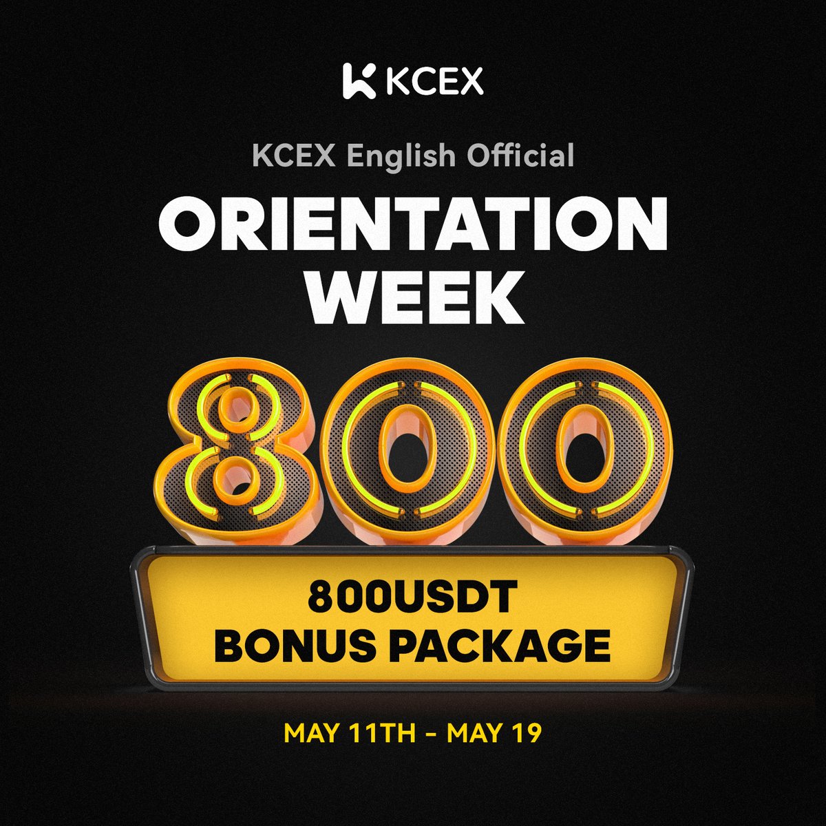 KCEX Orientation Week - Win 800USDT bonus package 🥰Bringing in the new chapter of KCEX English Official ⏰May 11 - May 19 🔥 Participate via: rewards.taskon.xyz/campaign/detai… 🌵10 Lucky winners split the 500USDT bonus, plus 300U bonus as surprises! #KCEX #TaskOn #Giveaways