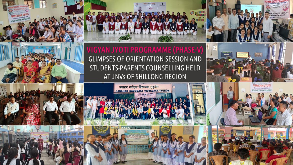Catch a glimpse of the insightful Students-Parents Counselling and Orientation Session for #VJ scholars of phase-V held at the JNVs of Shillong Region under #VigyanJyoti Programme. Together, we are igniting a fervor for STEM. #EmpoweringGirlsInSTEM #GirlsInScience #WomenInSTEM