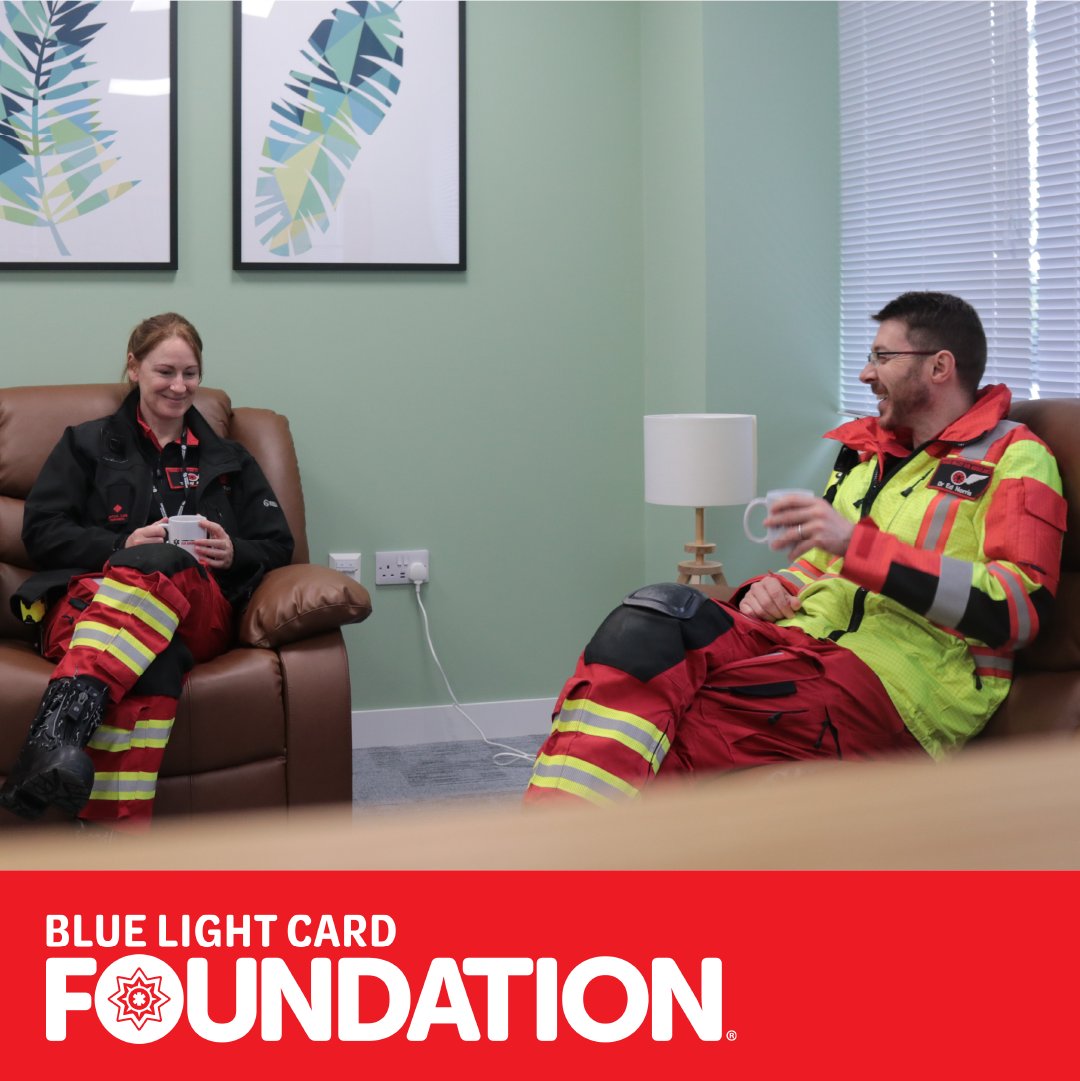 Just our crew tirelessly care for others, it's equally important we care for them in return. A huge thank you to the @bluelightcardfn who kindly donated £5,000 to help fund our new wellbeing room: a quiet space for our crew to unwind during a rare moment of downtime. ❤️