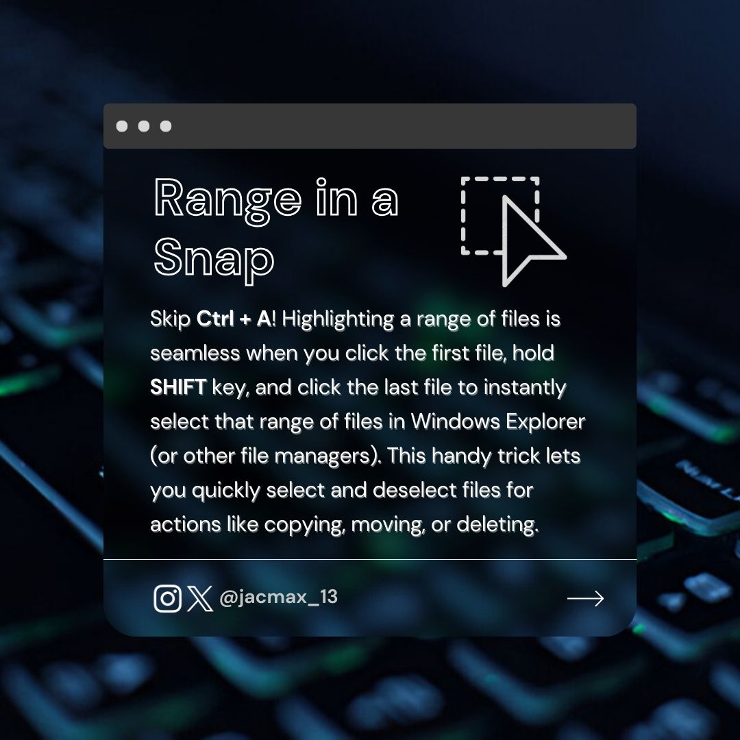 realjacmax's tweet photo. SHIFT KEY - Tips You Need to Know ⌨!

Don't forget to like and follow for more tech tips!
#ShiftKey #Windows11 #TechTips https://t.co/5NOxVlXMwy