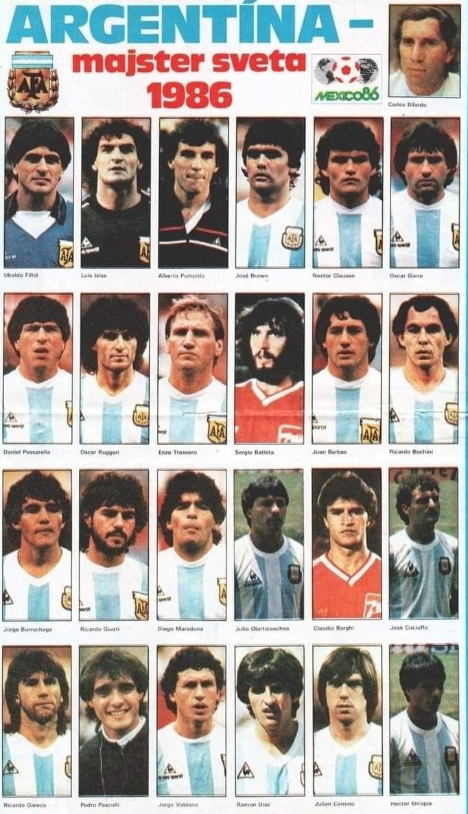 Argentina squad 1986 #Argentina #LaAlbiceleste