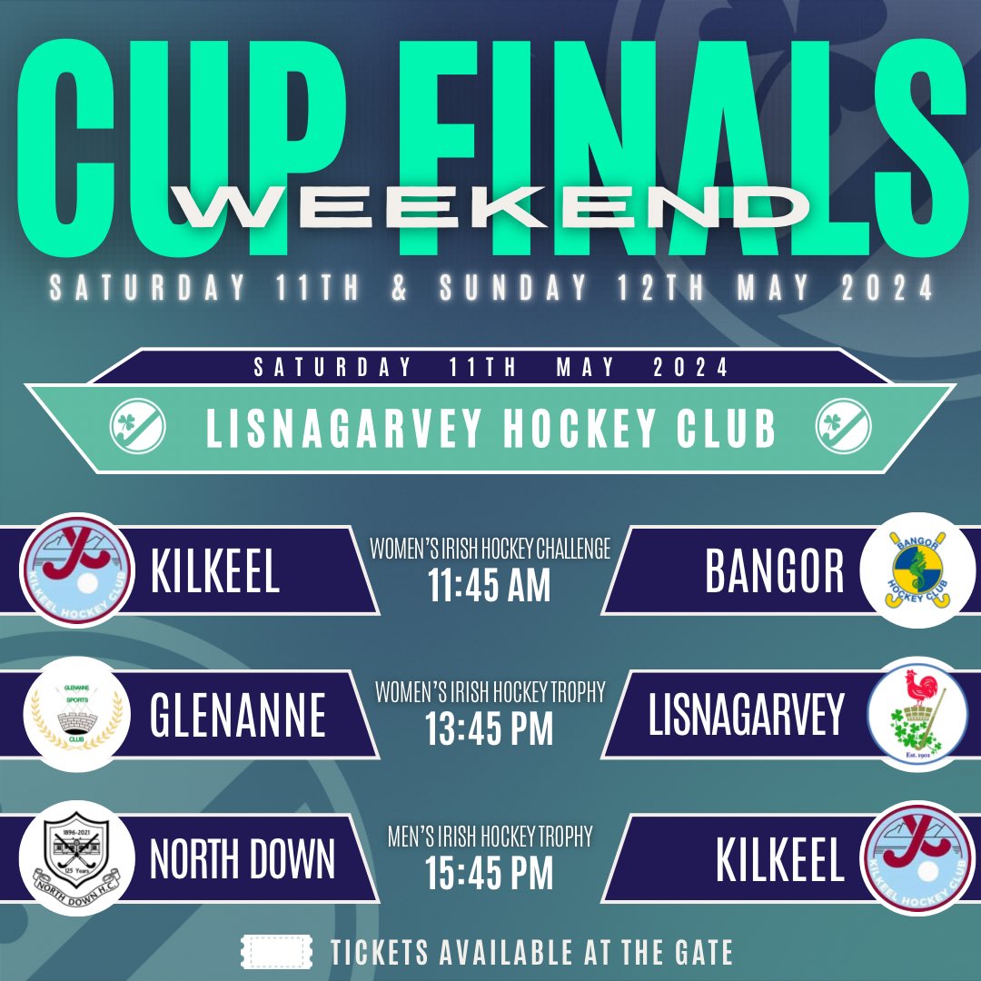 Are you ready for the first set of finals this weekend?

Good luck to all the teams heading to <a href="/lisnagarveyhc/">Blue News</a> today!

<a href="/BangorHC/">Bangor HC</a>