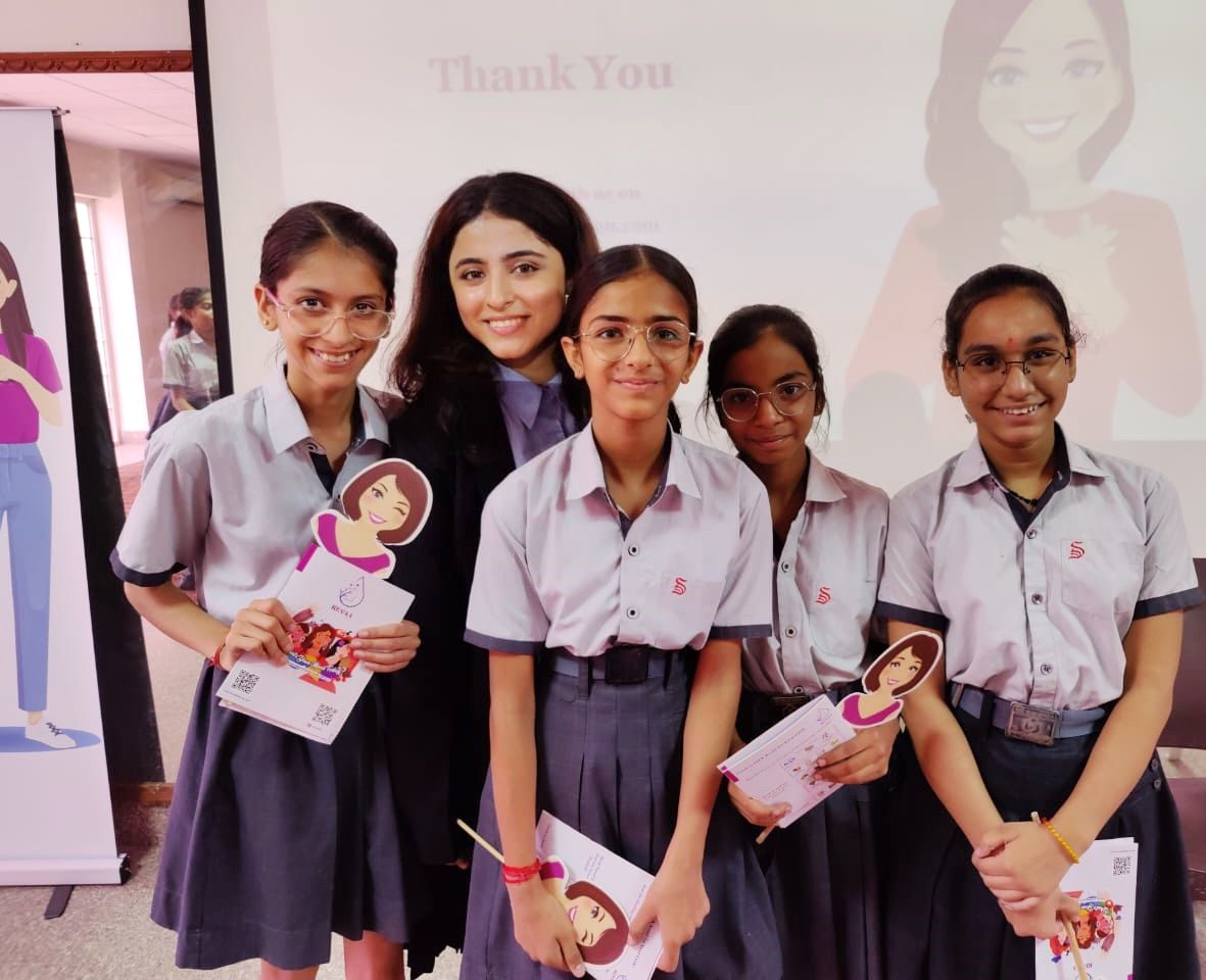 Spoke on Menstrual Health and Hygiene at an Awareness Workshop at the Sant Sujan Singh Ji International School in Delhi, India yesterday. Talked about period myths, taboos, puberty and related lifestyle issues. Got an enthusiastic response. #MenstrualHealth #MenstrualHygiene