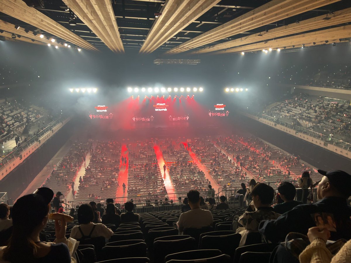 the venue is slowly filling up, i can't believe babymonsters first fanmeeting is already in such a big venue and completely sold out 🥹