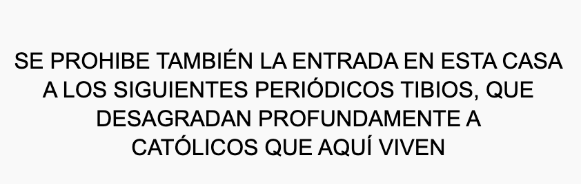 quintanapaz's tweet photo. Zacarías de Vizcarra en 1910 ante la pregunta «¿Hay algún medio fácil y eficaz para destruir en gran parte la mala prensa?» (pregunta hoy bien pertinente, la verdad) respondía: «Sí: poner estos carteles a la puerta de nuestras casas». (Muy fan de la crítica a los tibios del 2.º). https://t.co/6VXVDpmQKB