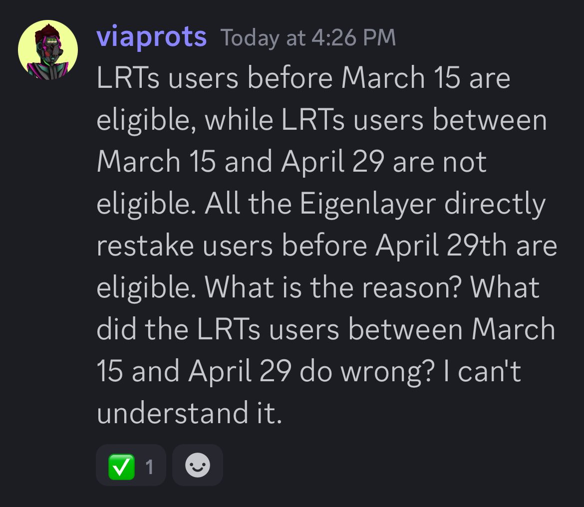 .<a href="/arbitrum/">Arbitrum</a> airdropped hundreds of millions of $ARB to all its over a hundred ecosystem projects, yet <a href="/eigenlayer/">EigenCloud</a> treats users of its ecosystem projects like <a href="/RenzoProtocol/">Renzo</a>, <a href="/KelpDAO/">Kelp</a>, and <a href="/pendle_fi/">Pendle</a> as second-class citizens lmao. 🤯
