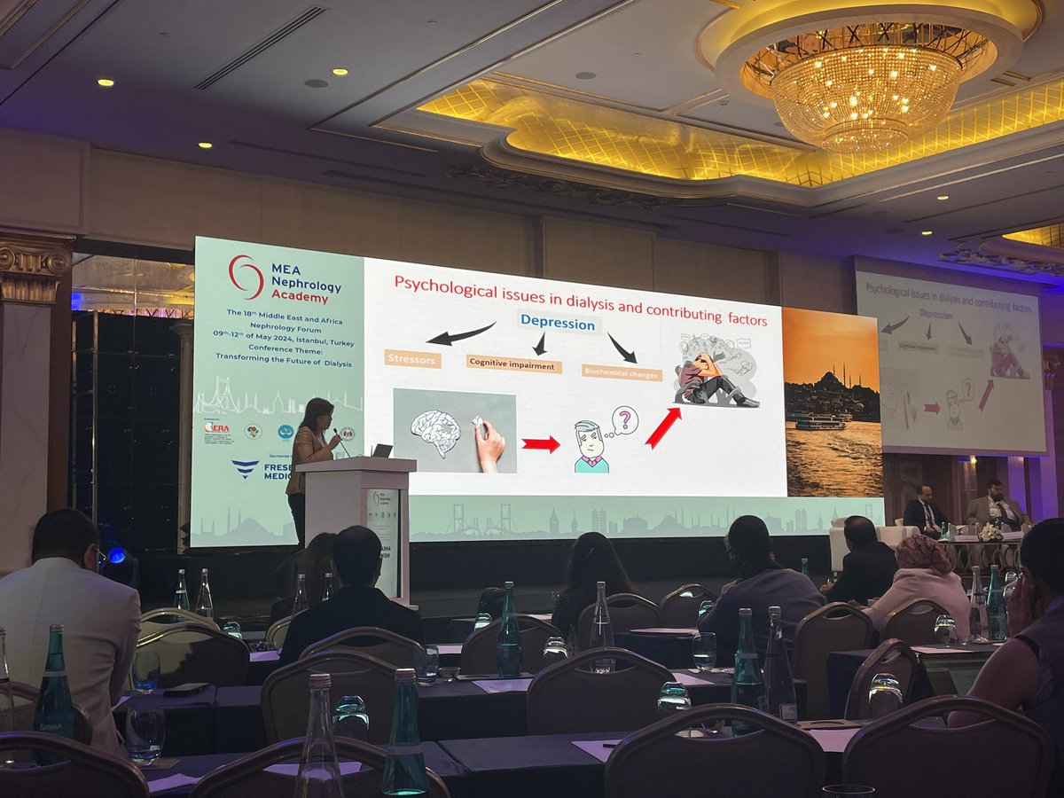 Dr. Rasha Darwish discusses Psychology and Dialysis at the 18th Middle East & Africa Nephrology Forum 2024. @ISPD1 @ERAkidney @AfricanAFRAN @TurkNefro