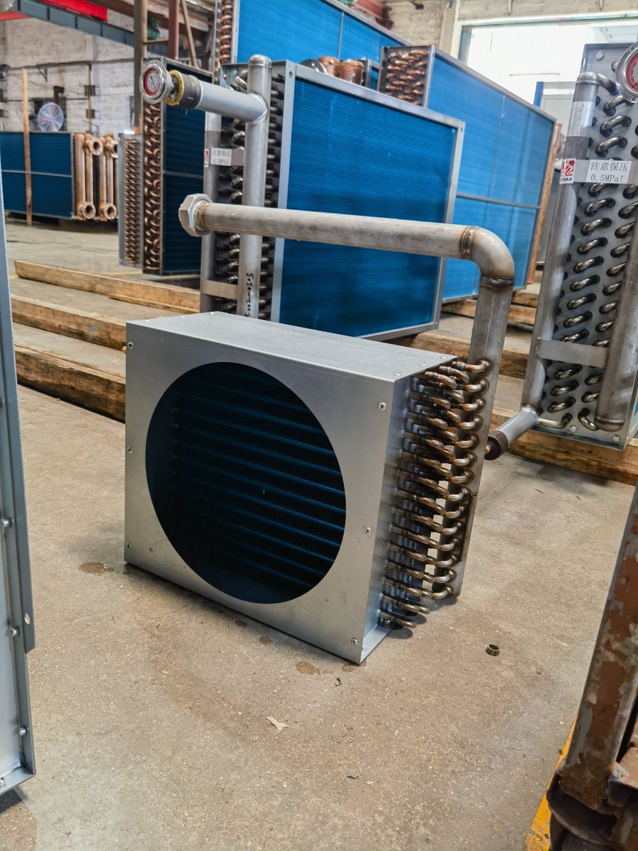 Fin tube heat exchangers are ready to be shipped. #Evaporator coil#Condenser