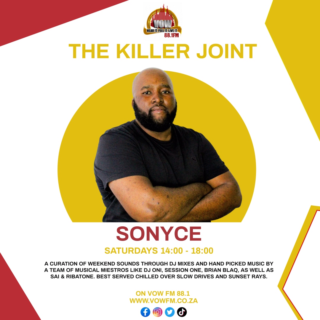 RealDjSonyce's tweet image. Good Morning 🌼 folks and happy Saturday. Let's meet up on your radio #TheKillerJoint only on @vowfm 88.1