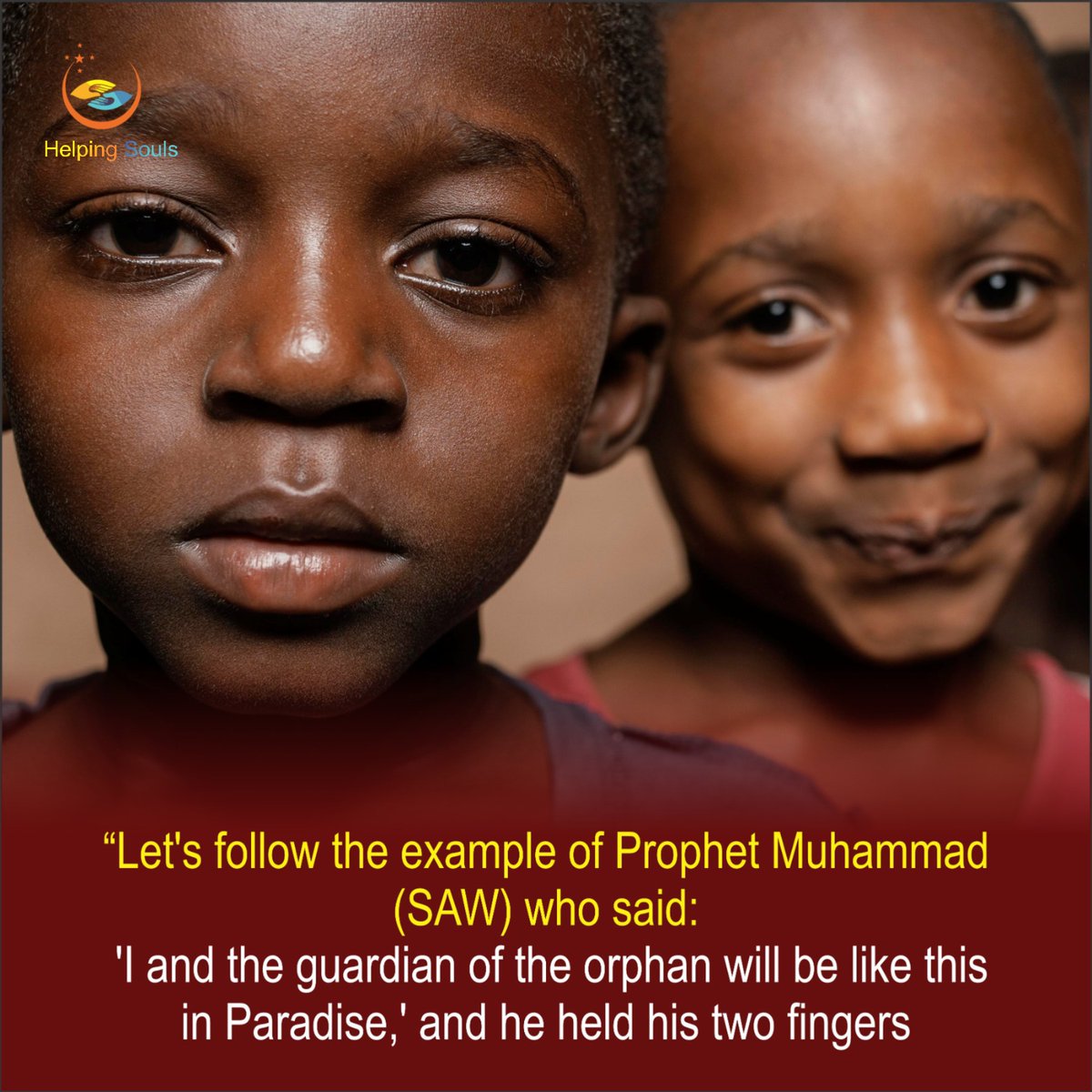Helpingsouls2's tweet image. Let&apos;s follow the example of Prophet Muhammad (SAW) who said: &apos;I and the guardian of the orphan will be like this in Paradise,&apos; and he held his two fingers together.

For Donation, Please Click The Link Below:
paypal.com/donate/?hosted…

Visit Our Website
helpingsouls.com.pk