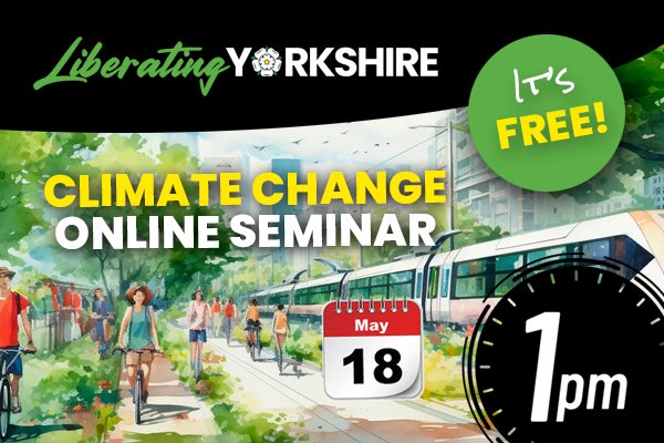 Our next online seminar is about tackling climate change using systems thinking and will take place on Saturday, 18 May, between 1.00 and 2.30 pm. liberatingyorkshire.co.uk
