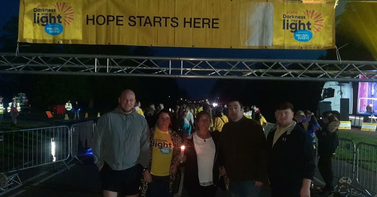 Honoured to have taken part in #DarknessIntoLight2024 with @PietaHouse, to bring hope to people who have been impacted by suicide. If you or someone you know is struggling, you can contact Pieta on 1800 247 247 or text HELP to 51444. #mentalhealthmatters