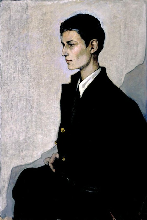Peter (A Young English Girl), 1924 by Romaine Brooks, portrait of fellow artist known as Gluck, a gender non conforming painter, born in London within a wealthy Jewish family, who rejected any forename or prefix #WomensArt