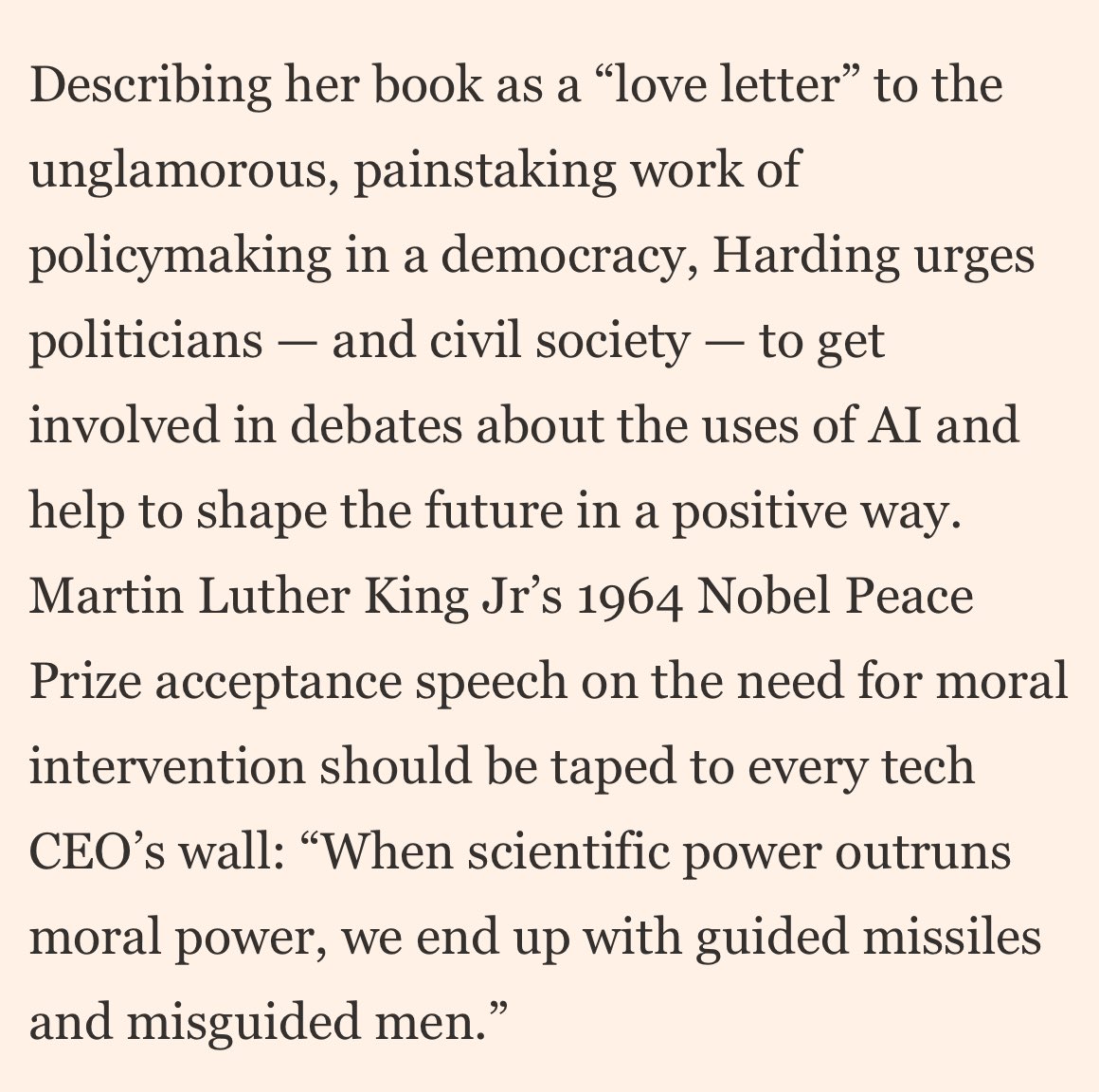Delighted that ‘AI Needs You’ features in the Financial Times’ Best Books of the Week this weekend! With thanks to @johnthornhillft for the wonderful review and highlighting perhaps my favourite quote, which I feature in the conclusion…