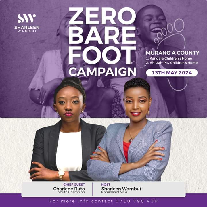 Murang'a County Zero Bare Foot Campaign and Environment. 

KARIBU SANA 

Our own Hon Sharleen Wambui Maina and team