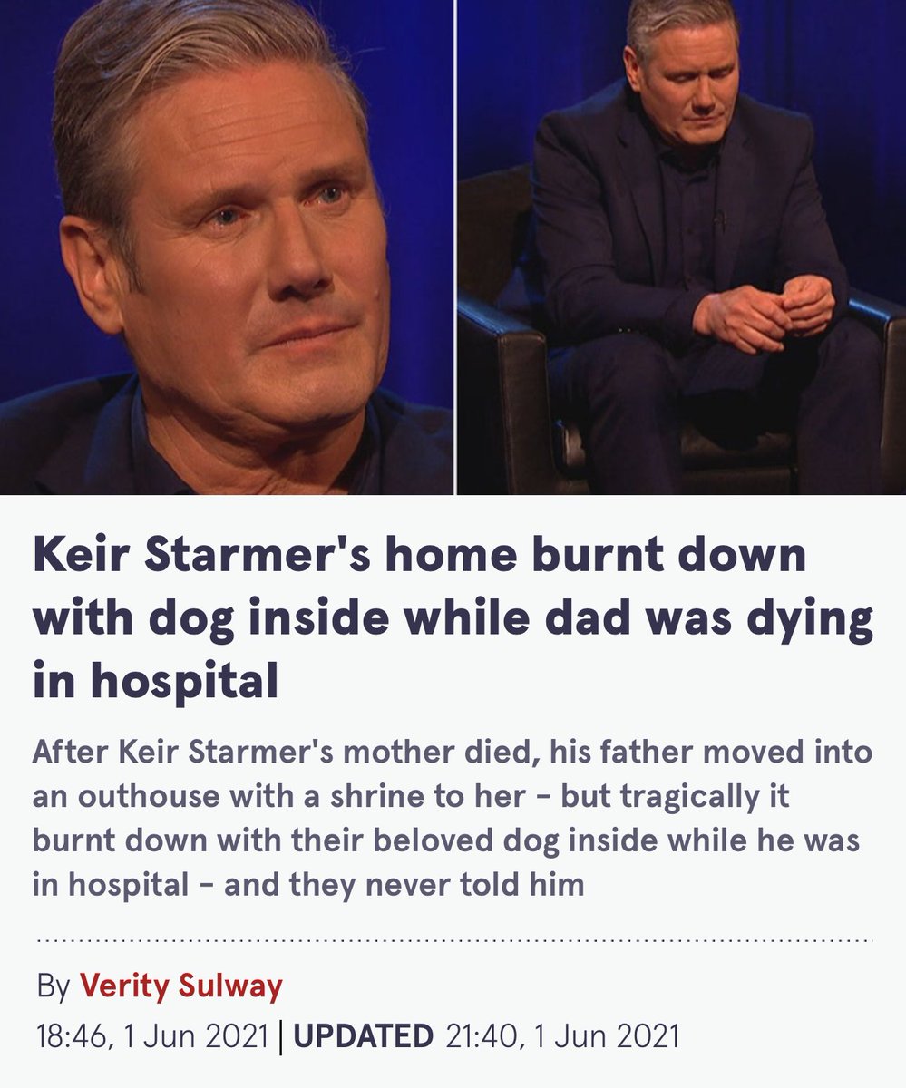 Keir Starmer killed his Dad. This does not happen by accident. Dad hospitalised with rapid-onset terminal illness, house immediately burns down, dog sealed inside, Keir goes to the hospital and taunts his Dad to death.

Keir Starmer killed his Dad.