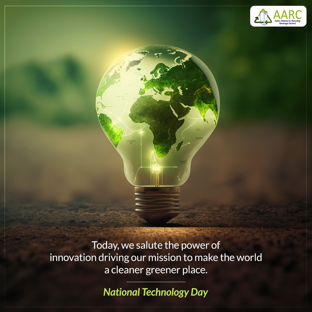 Let's keep progressing towards a sustainable future with the help of innovation and technology. Happy National Technology Day.

#WasteManagement #RecycledMaterial #AARC #reuse #recycle #savetheenvironment #Sustainability #ecofriendly #GoGreen #EarthFriendly #technologyday