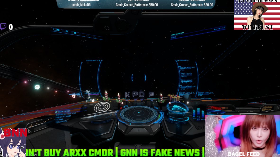 TonyCmdr's tweet photo. Good thing we have https://t.co/5xqCSRKHJ7.  We are live on Kick while we fight the suspension on Twitch.  https://t.co/sW0pVJ5Qt7 
#EliteDangerous #KickStreamers #KickStreaming #KPOP #Bagels #ganks https://t.co/NfDtbrTjTv