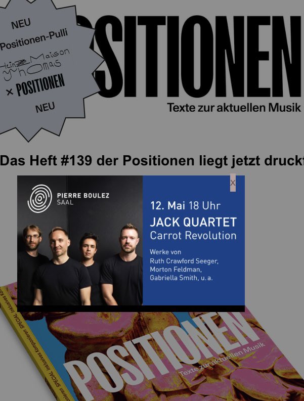 Positionen recommends! Advertisement on positionen.berlin