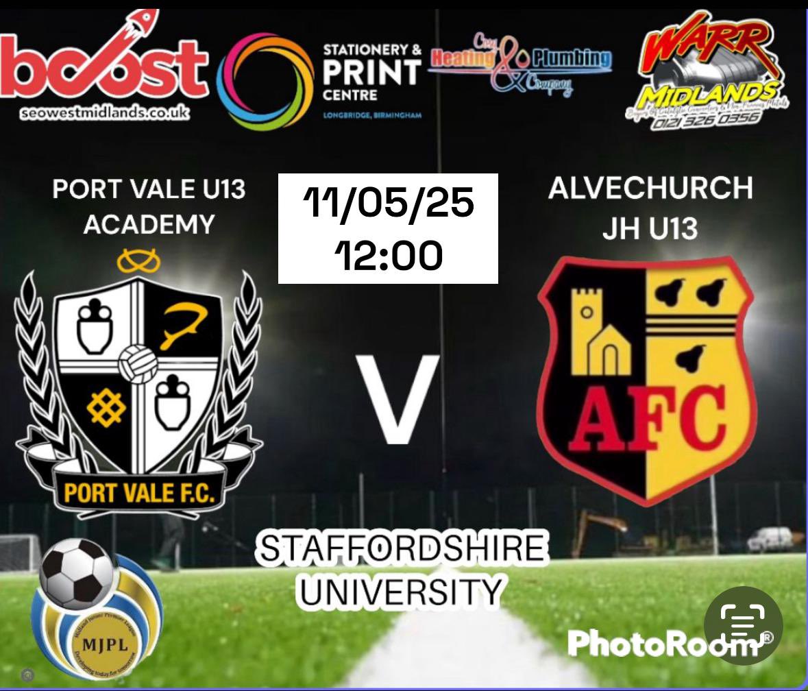Another Academy fixture for the boys today which takes us to Port Vale. It will be our 2nd visit this season which we never take for granted. These are the tests we really relish so thank you again @OfficialPVFC #UpTheChurch⛪️ @Alvechurch1st @alvechurch_yj
