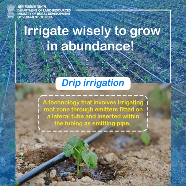 By adopting an effective micro-irrigation technique like drip irrigation, water that is conserved by water harvesting structures is used efficiently. 
#DripIrrigation #WaterConservation #SoilConservation #MicroIrrigationTechnique #Farmers #SaveSoil #Agriculture