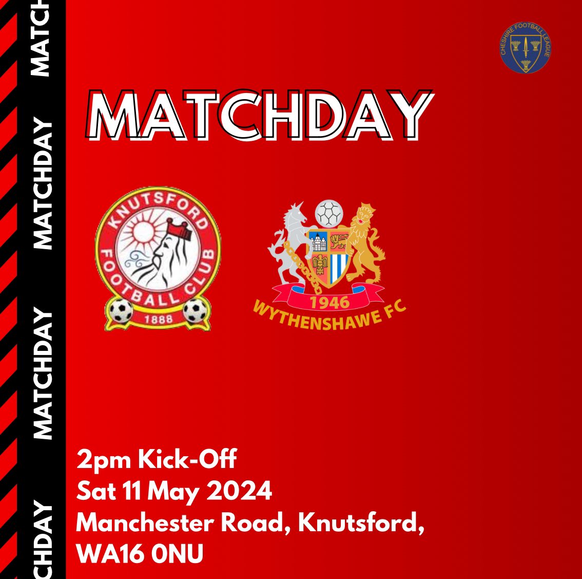 MATCHDAY!

At 2pm, we face @KnutsfordFC in a crucial game that could secure safety from relegation 🔓

🎟️ Tickets: £2 (£1 concessions)

📍Knutsford FC, Manchester Rd, Knutsford WA16 0NU

⚽️ 2PM

We hope to see as many faces down there as possible!

#UpTheAmmies 🔵⚪️