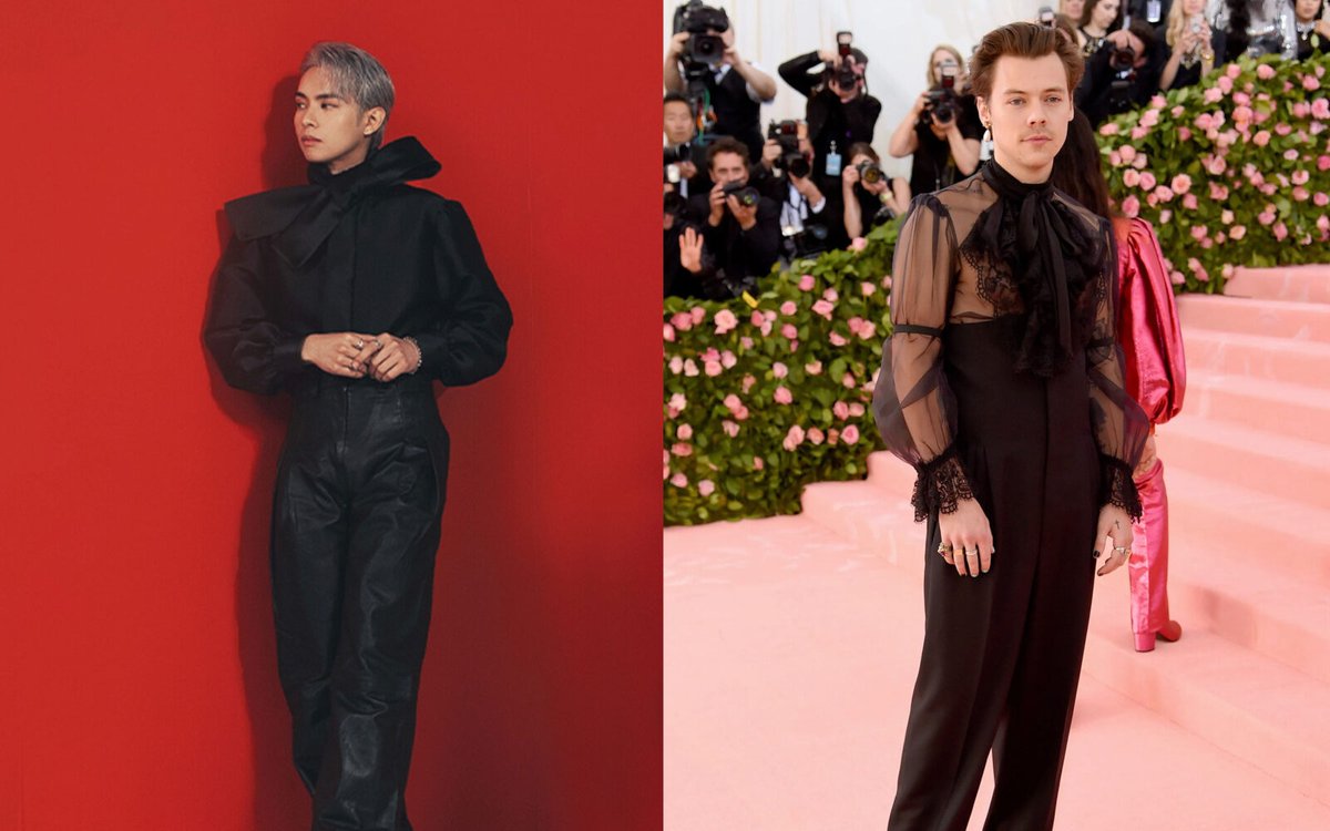 Justin de Dios (@justindedios) in Harry Styles’ 2019 Unforgettable Sheer Blouse Moment by Gucci Read more: billboardphilippines.com/culture/lifest…