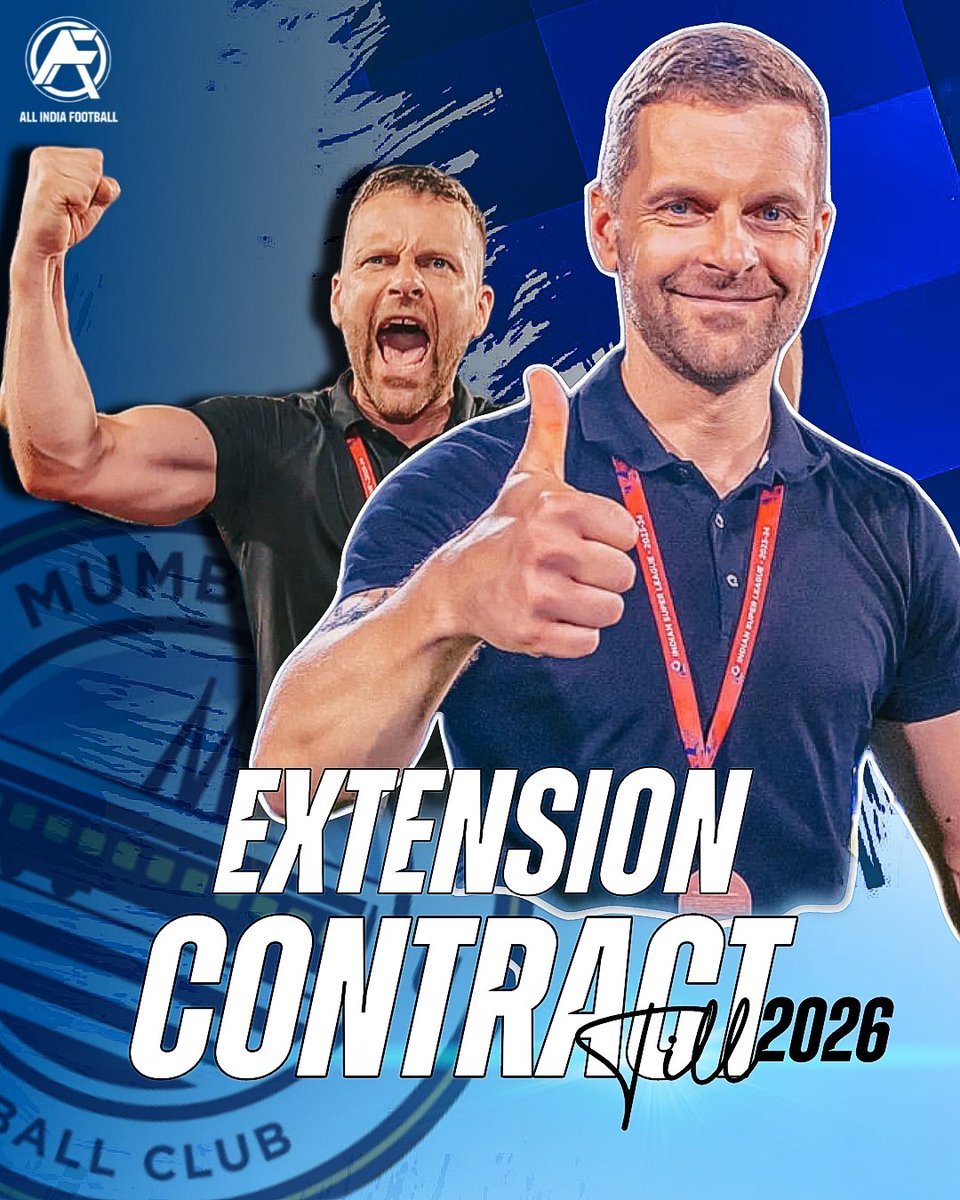 Mumbai City FC has confirmed the extension of Czech Head Coach Petr Kratky's contract until the conclusion of the 2025/26 season.

Signaling a long-term commitment from both parties.

#MumbaiCityFC #MCFC #ContractExtension #Football #indianfootball #allindiafootball