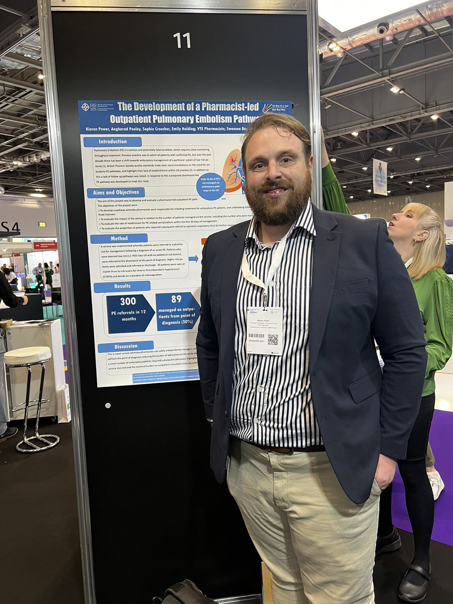 Presenting our work in #CPCongress on our pharmacist led ambulatory VTE service, and our work with PE’s. Pharmacists are embedded within the SDEC MDT and manage low risk PE’s from the point of diagnosis 1/