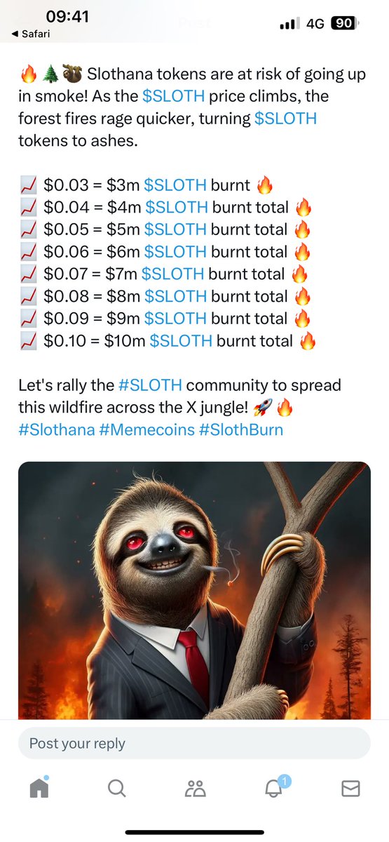 Well done to the $sloth HODLERS and early investors. We set an ATH and it will continue to rise thanks to the burning mechanism <a href="/SlothanaCoin/">Slothana</a> have announced 🔥 #sloth #memecoin #crytpo #dex #raydium #solana $sol