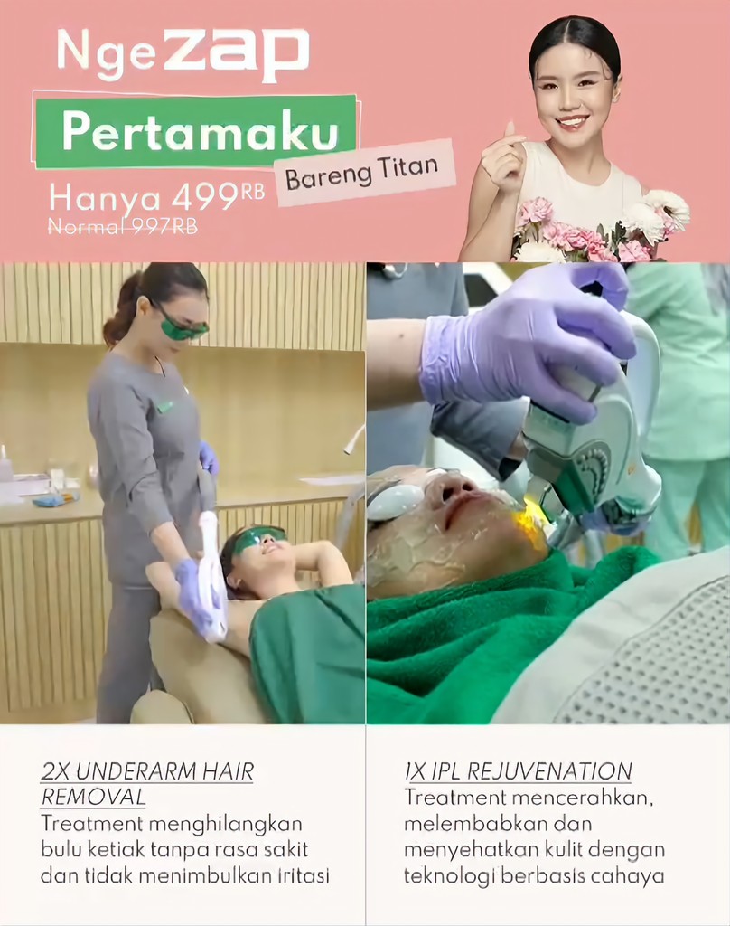 PondokIndahMall's tweet photo. NgeZAP pertama kali bareng Titan banyak banget benefitnya

Mimin kasih kalian rekomendasi treatment IPL yang cocok buat pemula

Yuk buruan cobain dan dapetin bonus tambahan diskon 500rb serta diskon 15% buat #juvabyzap 

Available at 
ZAP
Pondok Indah Mall 3 https://t.co/ehtYiP3mR8