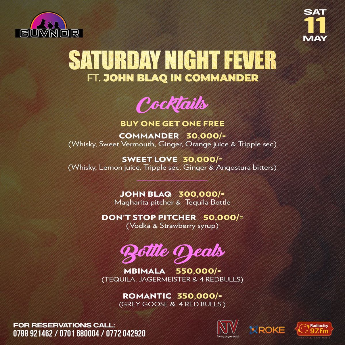 'Saturday night fever at Guvnor Uganda with the incredible@johnblaqi, @johnblaq, @naselow and @lynda_ddane Get ready to dance the night away and make unforgettable memories! #GuvnorUganda #JohnBlaq #SaturdayNightFever'
