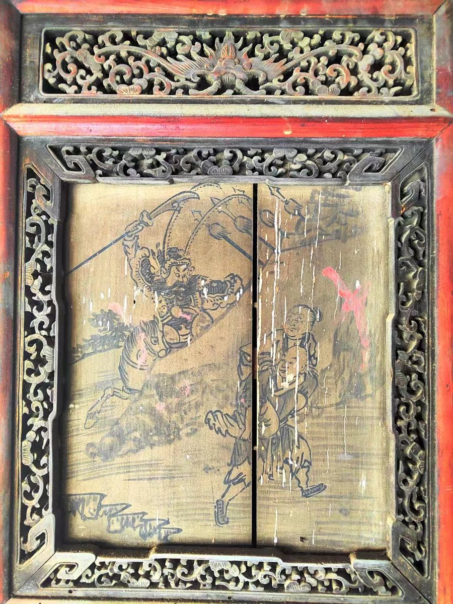 winna05655432's tweet photo. 推友帮忙看看，这木板画是什么故事？ https://t.co/LKiQ6aMlRd
