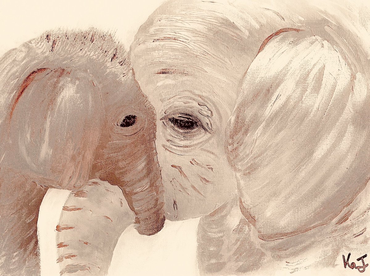 'Strength is not always measured by size. Just like the elephant, find your inner power and let it guide you through life's challenges.' #fnd #art