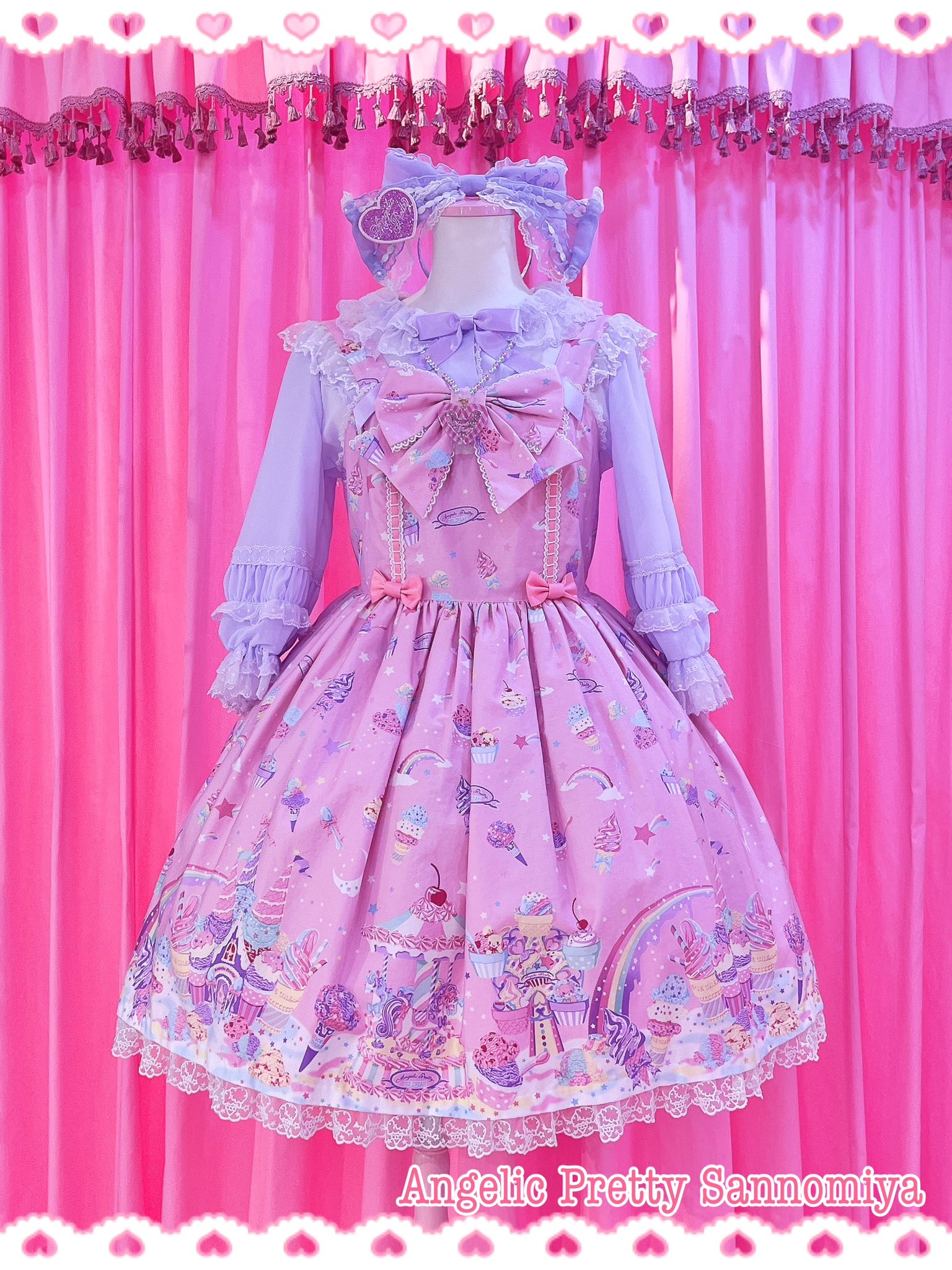Angelic Pretty Milky Planet スカート Angelic Pretty Milky☆Planet スカート ゆめかわいい