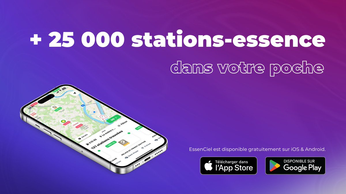 ✨ Découvrez EssenCiel : un compagnon incontournable pour économiser sur les frais de carburant.

Disponible sur l'App Store et le Play Store gratuitement.

Téléchargez-ici ➡️ essenciel.app