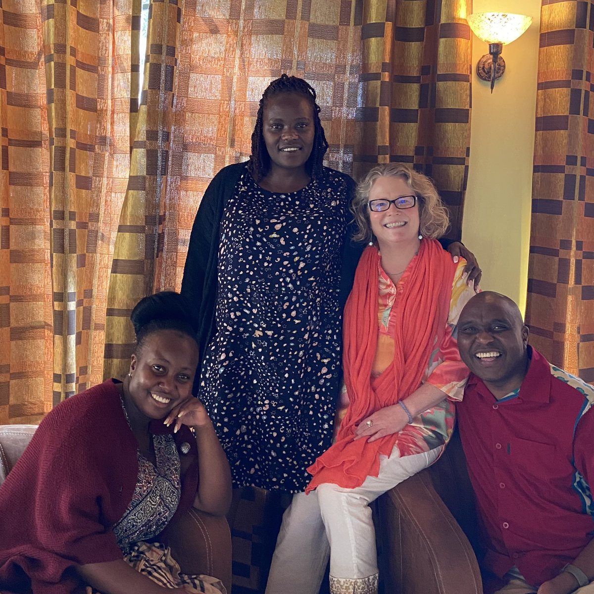 Nairobi: happy team at the end of a long, rich week of workshops for youth wellbeing. Time to head out into the sunshine!!