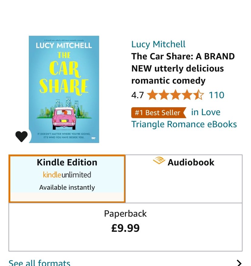 Happy bestseller day to The Car Share 🚗❤️ - i am also the highest I have ever been in the Kindle store - 279. Dancing and cleaning my bathroom x
