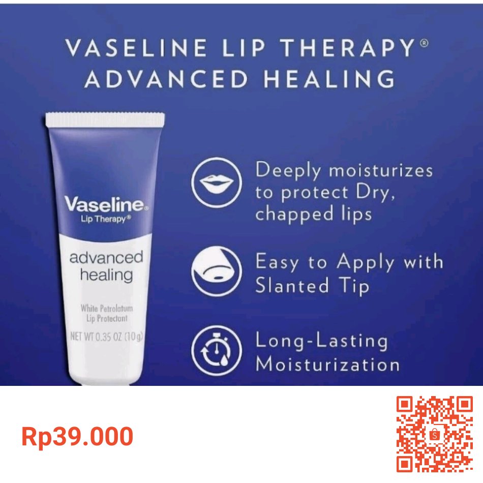 Pelembab bibir yg kering dan pecah-pecah. Saya menjual Vaseline Lip Therapy Advance Healing seharga Rp39.000. Dapatkan produk ini hanya di Shopee! id.shp.ee/GteLB3z #ShopeeID