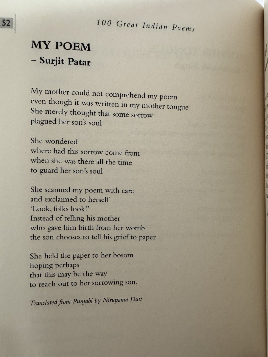 what a beautiful peom by #SujitPattar 
#Punjab's #poet laureate , who passed away yesterday. RIP, sir.