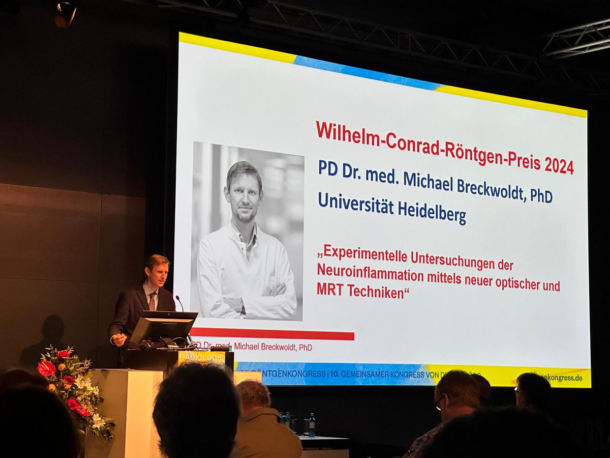 What a great honor to receive the Röntgen award 2024! Many thanks to @DRG_de, my mentors Martin Bendszus, @wick_wolfgang, @platten_michael @WeisslederLab @Ker_Lab and my great team Immuno-Imaging @uniklinik_hd @DKFZ @HdNeurooncology. Let’s continue this interdisciplinary journey!