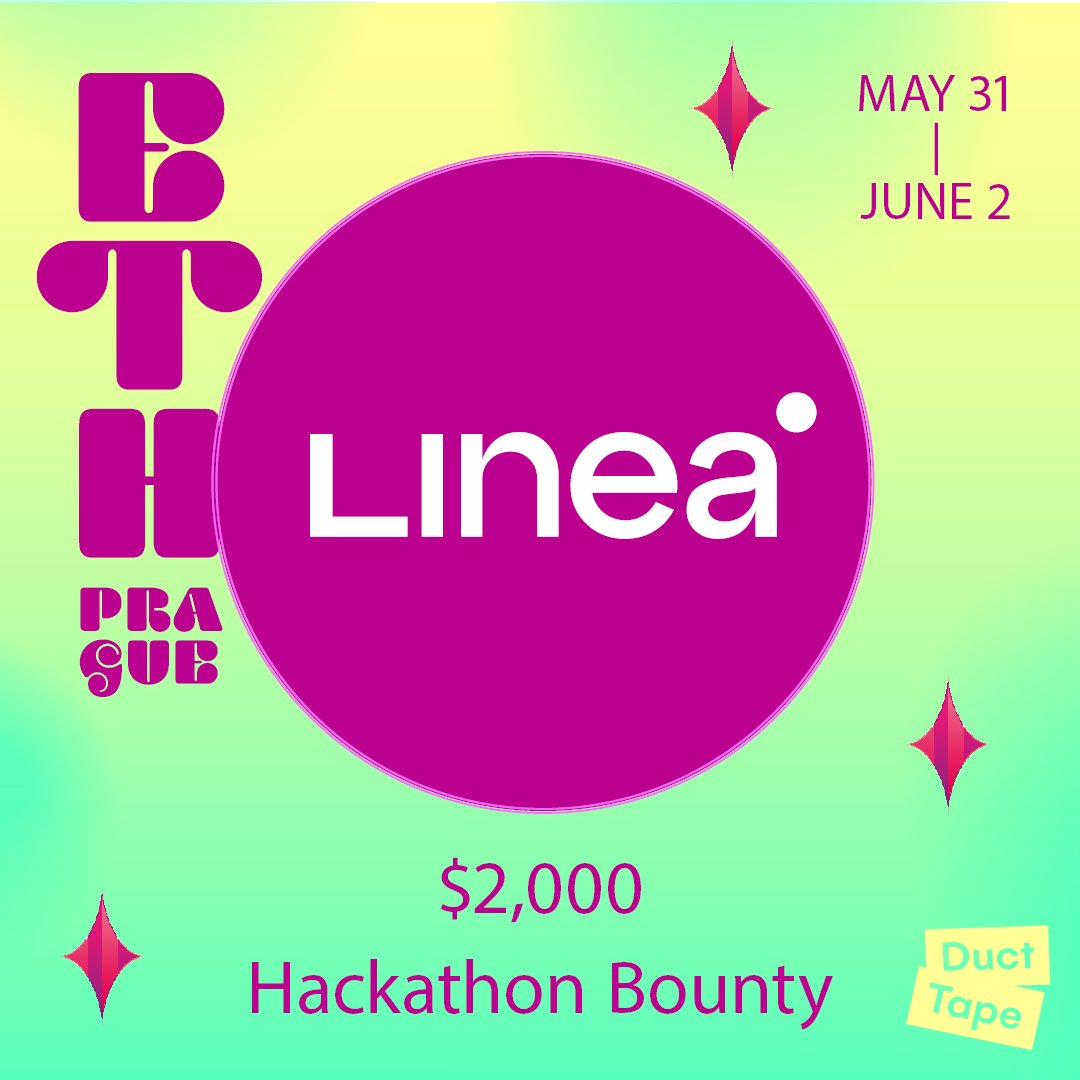 🚨 Hackathon Bounty Alert! 🏆 @LineaBuild will be offering a $2K bounty! 🥳 Linea is building the most secure zkEVM ecosystem, bootstrapped by @Consensys, committed to Ethereum. ⏰ Apply to Hack! 👇 🌱 ETHPrague.com