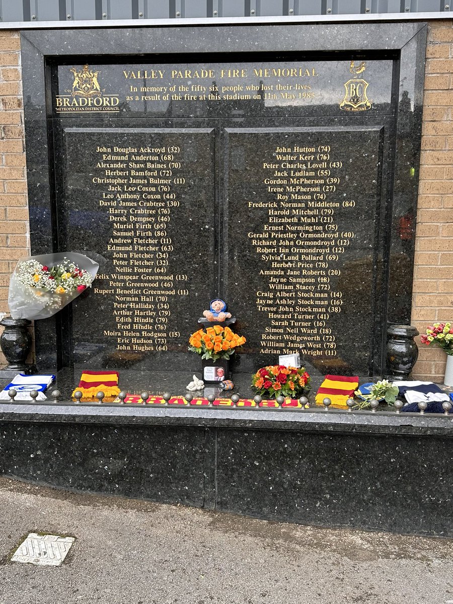Thoughts are today with the 56 lives who were sadly lost 39 years ago, and those that are still affected to this day. May they always be remembered. RIP