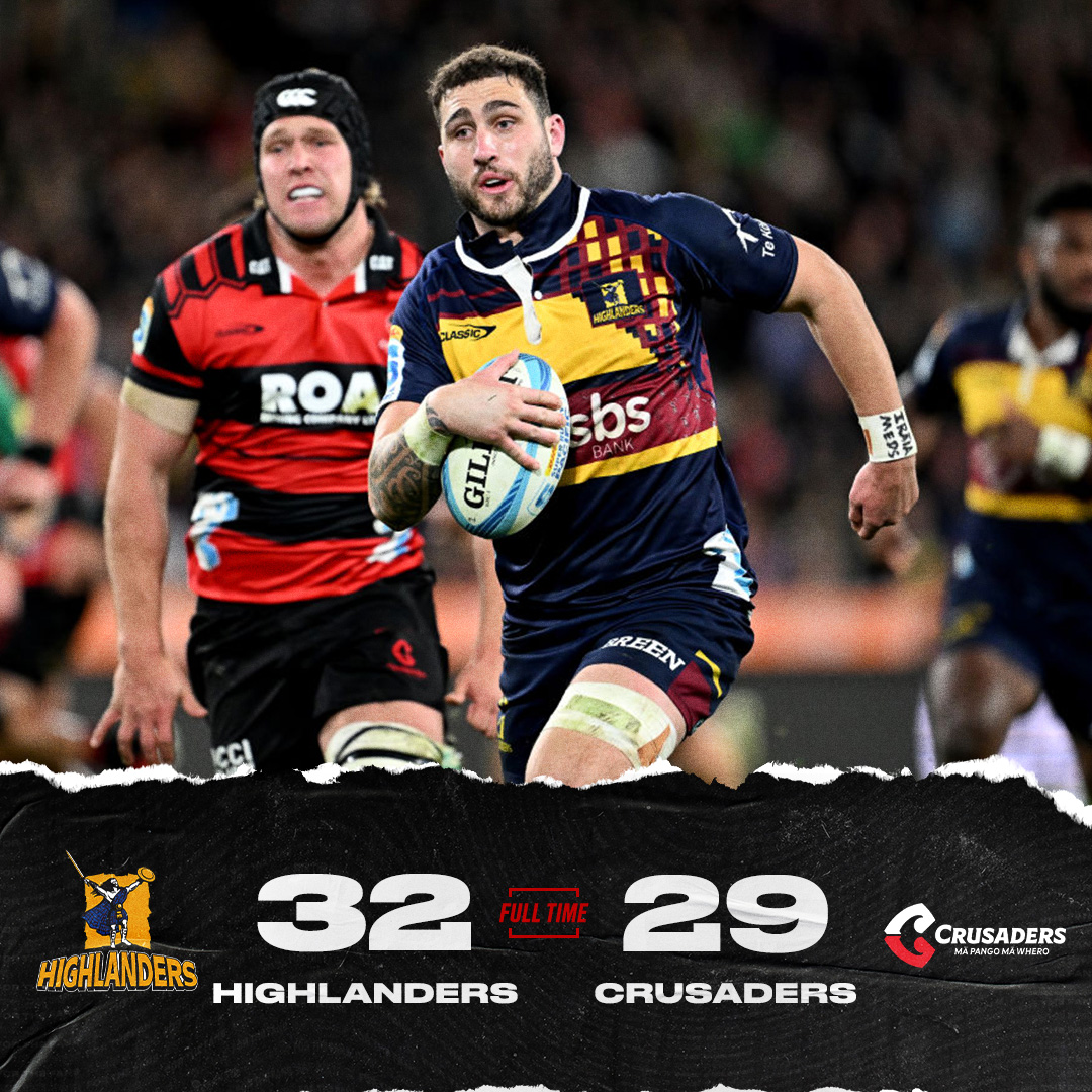 The Highlanders knock off the Crusaders! #SuperRugbyPacific
