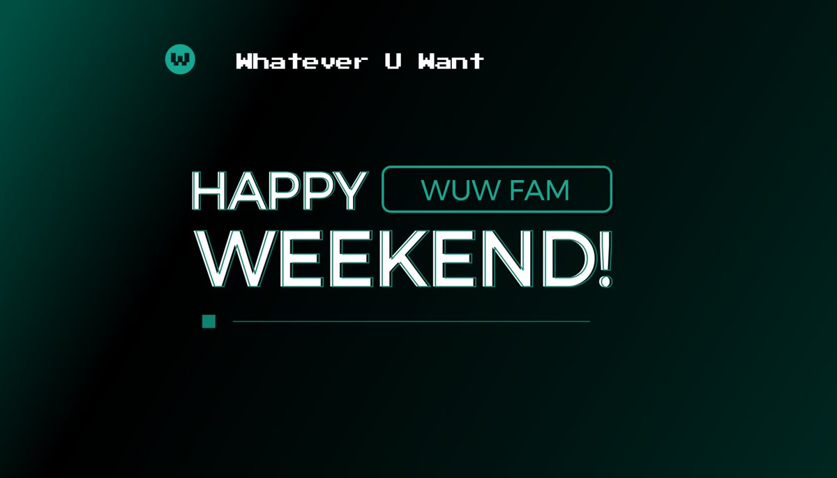 GM WUW Community! 🌞 
Happy Weekend! 

Make the most of your day by joining our exciting ongoing contest and stand a chance to win awesome rewards! 🏆

Check out the tweet below for all the details. 

Let's go, fam! 💪

#WUW #Contest #WeekendVibes #EarnRewards